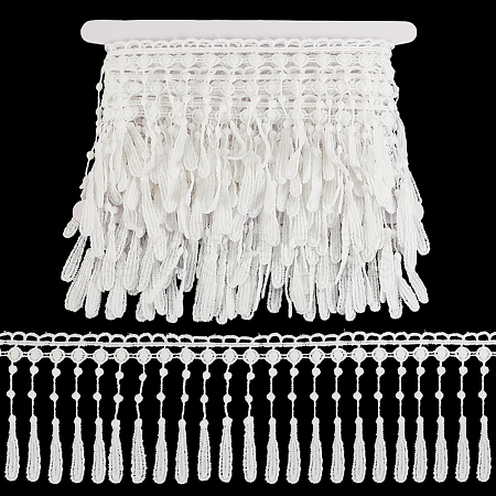 4.6~5 Yards Polyester Tassel Lace Ribbon OCOR-GA0002-16B-1