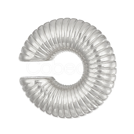 Textured C-Shaped CCB Plastic Cuff Earrings WH-WG6582D-03-1