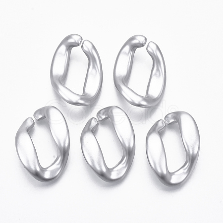 Spray Painted CCB Plastic Linking Rings CCB-R104-02B-03-1