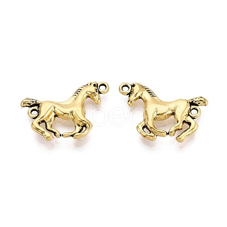 Tibetan Style Alloy Horse Links Connector Charms LS-PALLOY-WH0110-37AG-01-1
