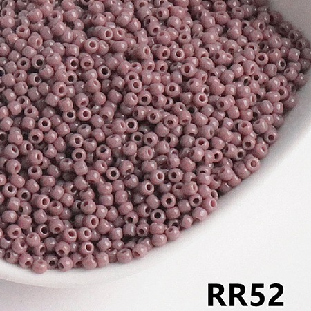 Opaque 6/0 Glass Seed Beads SEED-I013-4mm-RR52-1
