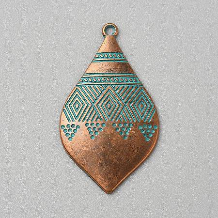 Tibetan Styles Alloy Pendants FIND-CJC0024-84C-1