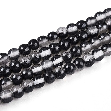 Baking Paint Transparent Glass Beads X1-DGLA-N011-4mm-10-1