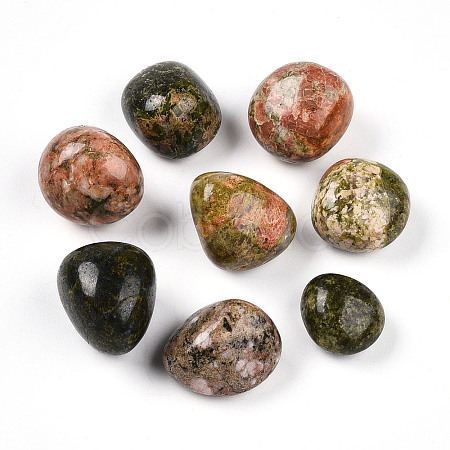 Natural Unakite No Hole Beads G-S218-08-01-1