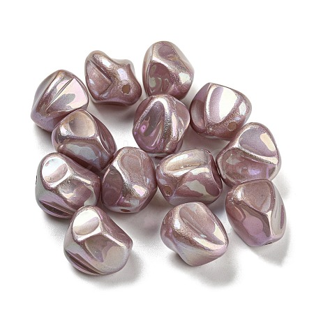 Spray Painted ABS Plastic Beads KY-C017-08A-1