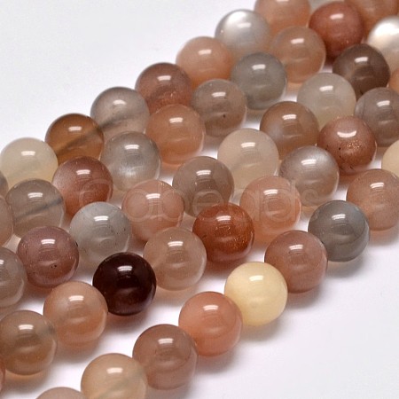 Grade AA Natural Multi-Moonstone Bead Strands G-M296-01-8mm-1