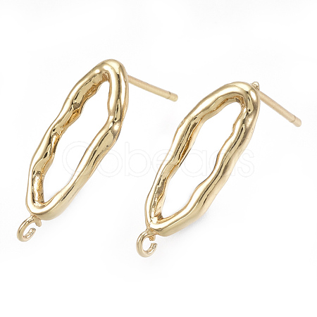 Brass Stud Earring Findings KK-S348-105-1
