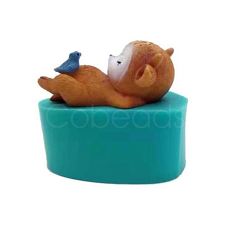 Sleeping Sika Deer with Bird Food Grade Silicone Molds LS-DIY-M031-23-1