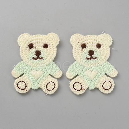Polyester Embroider Thread Iron on/Sew On Patches PATC-WH0023-23B-1