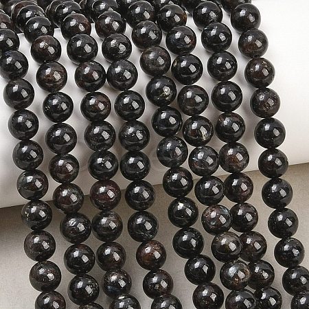 Natural Glaucophane Beads Strands G-F836-A01-6mm-1