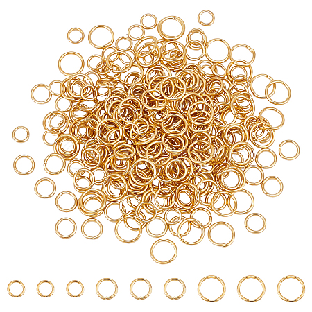 300Pcs 3 Styles 304 Stainless Steel Open Jump Rings STAS-UN0061-01-1