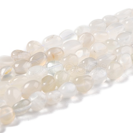 Natural White Moonstone Beads Strands G-G018-05-1