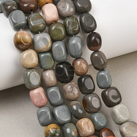 Natural Picasso Stone/Polychrome Jasper Beads Strands GG-CBA787B-A30-1