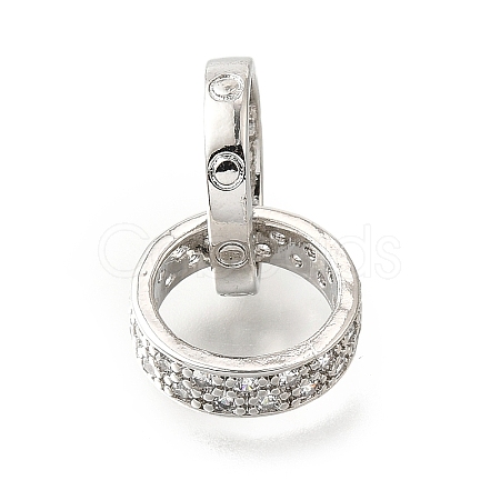 Brass Micro Pave Clear Cubic Zirconia Beads KK-V008-14B-P-1