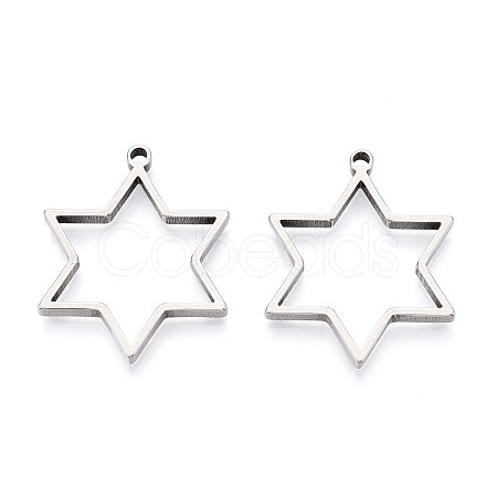 201 Stainless Steel Pendants STAS-T064-84P-02-1