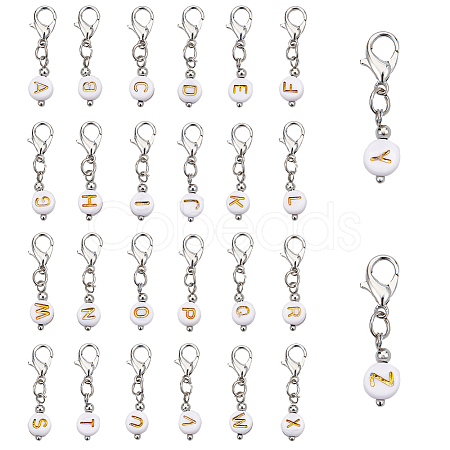 2 Sets Plating Acrylic Pendants Decoration HJEW-PH0001-59-1