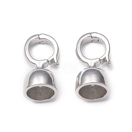 Rack Plating Brass Fold Over Clasps KK-E080-04P-1