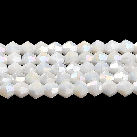 Opaque Solid Color Electroplate Glass Beads Strands LS-EGLA-A039-P4mm-B15-1