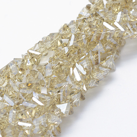 Electroplate Glass Beads Strands EGLA-J143-B-PL02-1