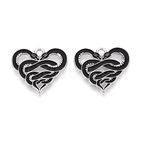 Halloween Theme Alloy and Enamel Pendants ENAM-T021-30F-01-1