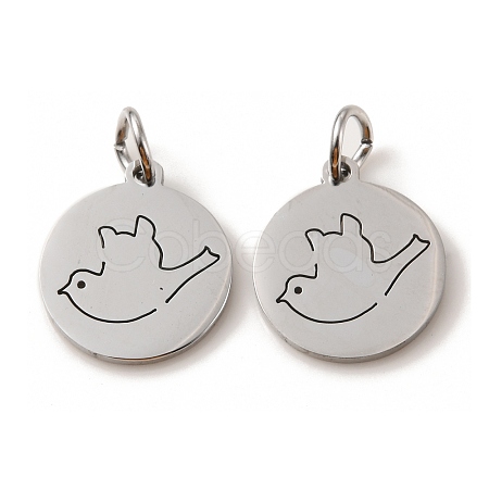 Non-Tarnish 304 Stainless Steel Charms STAS-D050-07P-05-1
