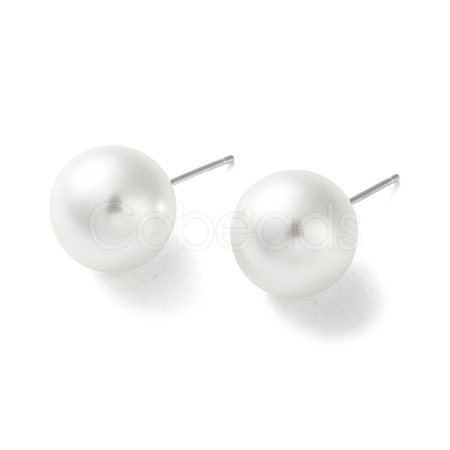 Imitation Pearl Stud Earrings EJEW-P296-21D-P-1