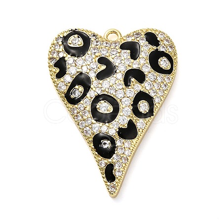 Brass Micro Pave Cubic Zirconia Pendants KK-L229-077B-G-1