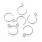 Tarnish Resistant 304 Stainless Steel Earring Hooks, with Horizontal Loop, Balloon Ear Wire, Stainless Steel Color, 18.5x14x0.8mm, Hole: 2mm, 20 Gauge, Pin: 0.8mm