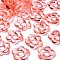 Transparent Acrylic Bead Frames, Flower, Salmon, 19x20x3.5mm, Hole: 1.6mm, Inner Diameter: 6.5mm, about 632pcs/500g