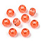 Transparent Plastic Beads, Barrel, Coral, 9x6mm, Hole: 3.8mm, about 1950pcs/500g