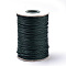 Braided Korean Waxed Polyester Cords, Dark Green, 3mm, about 43.74 yards(40m)/roll