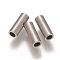 Tarnish Resistant 304 Stainless Steel Tube Beads, Stainless Steel Color, 8x3mm, Hole: 2mm