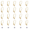 DICOSMETIC 10 Pairs Rack Plating Brass Micro Pave Cubic Zirconia Earrings Hooks, with Vertical Loops, Heart, Lead Free & Cadmium Free, with 50Pcs Plastic Ear Nuts, Real 18K Gold Plated, 20.5x13x1.5mm, Hole: 1mm, Pin: 0.8mm