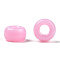 Opaque Acrylic Beads, Rondelle, Pearl Pink, 7x4mm, Hole: 3mm, about 4545pcs/500g