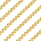 Metallic Polyester Ribbon, Wave Pettem, Olive, 3/8 inch(9mm), 25 yards/card