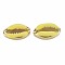 Alloy Enamel Beads, Cowrie Shell Shape, Light Gold, Yellow, 16.5x10x4.5mm, Hole: 1.2mm