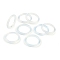 Dyed & Heated Natural Agate Finger Rings for Women, Clear, 2.5~3mm, Inner Diameter: 17~18mm