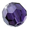 Preciosa&reg Crystal Beads, Czech Crystal, 451 19 602 Round, 20480 Deep Tanzanite, 6mm, Hole: 1.2mm