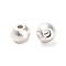 Alloy Beads, Long-Lasting Plated, Round, Silver, 6x5mm, Hole: 1.5mm