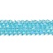 Transparent Electroplate Glass Beads Strands, AB Color Plated, Faceted, Bicone, Light Sky Blue, 4x4mm, Hole: 0.8mm, about 82~85pcs/strand, 30.5~31cm