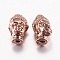 Tibetan Style Alloy Beads, Buddha Head, Antique Rose Gold, 13x9x8.5mm, Hole: 1.5mm