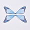 Fashion DIY Earrings Jewelry Accessories, Fibre Tulle Pendants, Butterfly Wing, Light Blue, 58x19x0.1mm, Hole: 0.8mm