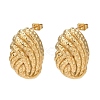 Iron Plating(IP) 304 Stainless Steel Stud Earrings EJEW-D095-10G-1