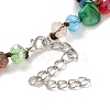 Boho Glass & Dyed Natural Shell Beaded Chips 3 Layer Necklaces for Women NJEW-H047-01C-4