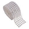 6 Rows Plastic Diamond Mesh Wrap Roll Rhinestone Crystal Ribbon Cake Wedding Decoration OCOR-WH0030-03-1