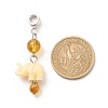 Opaque Resin and Natural Mixed Stone European Dangle Charms PALLOY-JF01764-3