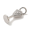 Brass Micro Pave Cubic Pendants KK-U027-07P-01-2