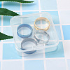 4 Colors Stainless Steel Grooved Finger Ring Settings STAS-TA0001-26E-3