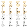 8Pcs 2 Colors Brass Earring Nuts FIND-ME0001-12-1