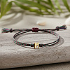 304 Stainless Steel Alphabet Bead Adjustable Bracelets IC6774-13-2